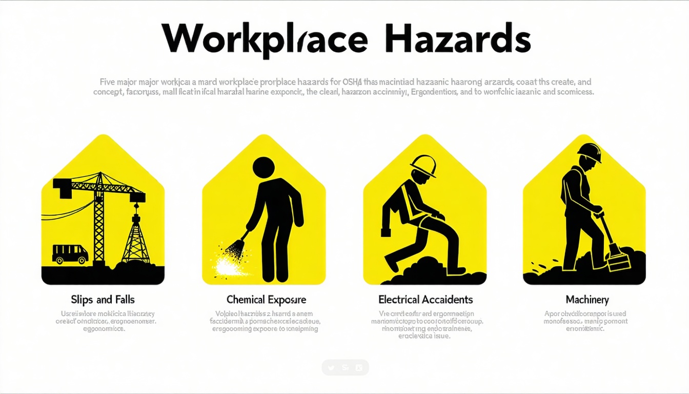 what are 5 major hazards in the workplace?
